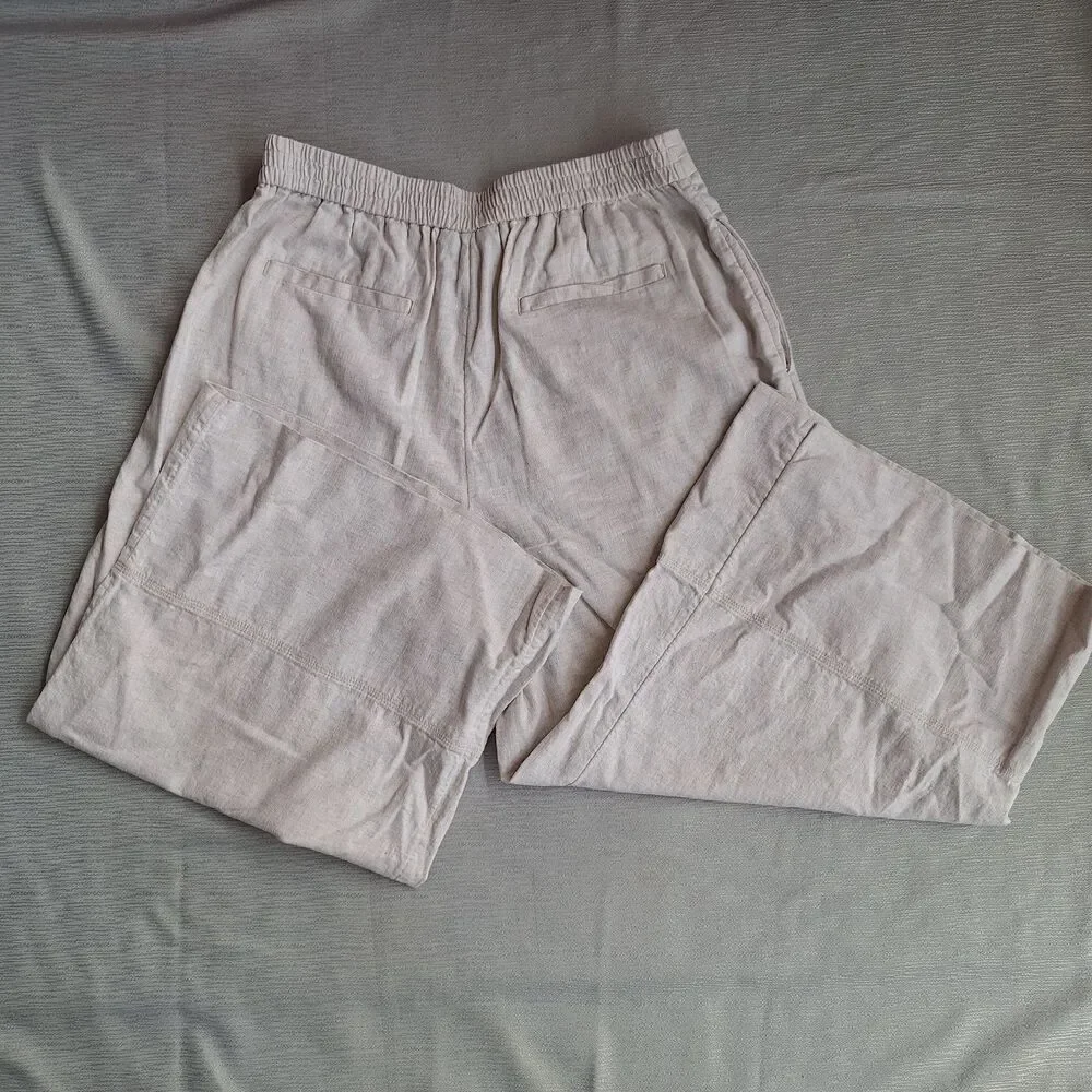 M Wide Leg Banana Republic Preppy Office Boho Chic Academia Travel Lounge Gaucho